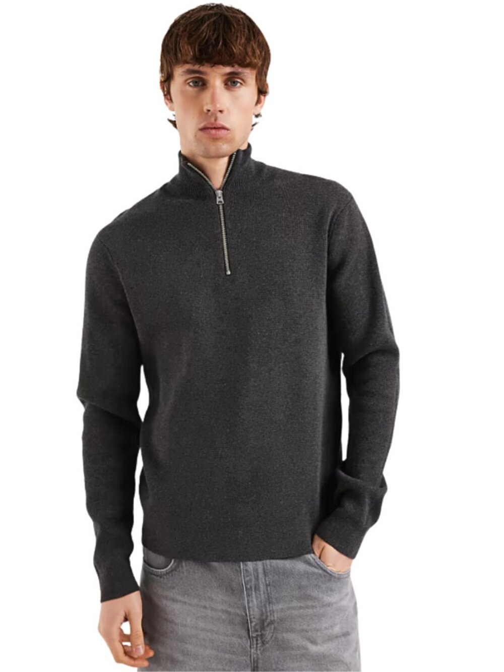 Only & Sons Grey Quarter Zip 100% Cotton XL